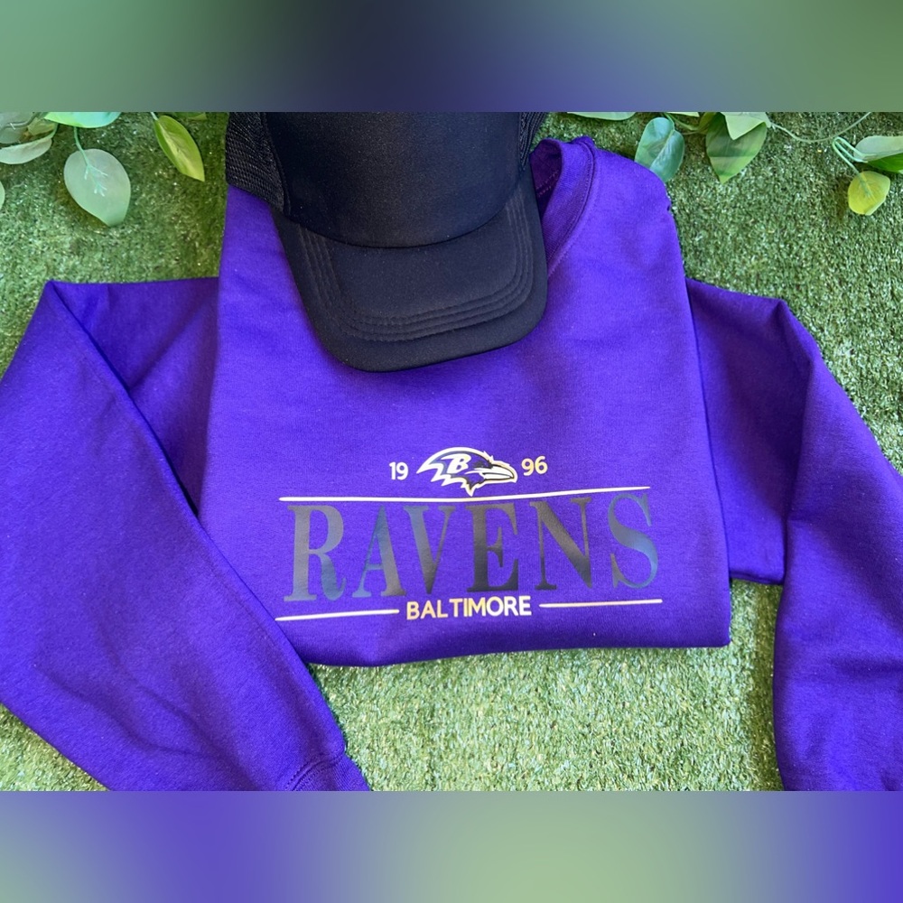 Baltimore Ravens Purple NFL Crewneck - Picture 2 of 3